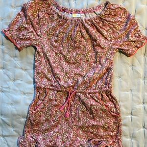 Boden Pink and Brown Floral Casual Girls' Dress